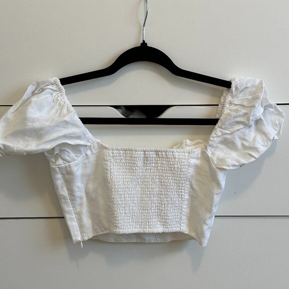 Aritzia/Wilfred Wander Linen Blouse (White) - Picture 2 of 4